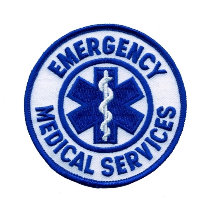 EMERGENCY MEDICAL SERVICES BADGE PATCH - SEW ON.